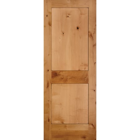 Trimlite 36" x 80" Knotty Alder 2-Panel Interior Shaker Slab Door 3068ska8402